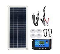 Akozon Panel Solar Portátil 20W Alto Cargador Solar USB de Alta Conversión para Botes para Vehículos Recreativos para Automóviles (4)