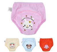 Akozon Pantalones de Entrenamiento de bebé Impermeables Akozon 4pcs-Pantalones de Pañales para Niños Pequeños de 4 Capas de Dibujos Animados (95)