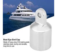 Akozon Paquete de 2 Accesorios de Extremo de Ojo de Tapa Bimini de Acero de Grado Marino para Tubos de 25mm-herrajes para Barcos Resistentes