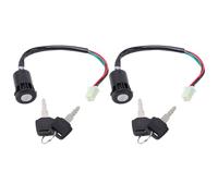Akozon Paquete de 2 Interruptores de Llave de Encendido de 4 Pines, Interruptor de Encendido ATV Universal para 50 70 90 110 125 150 200 250 Motos de Cross ATV Scooters Quad