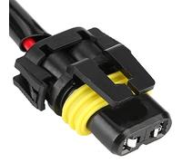 Akozon Paquete de 2 Mazos de Cables Adaptadores de Conversión de Faros H4 a 9006 para Luces Antiniebla, Conector de Cable Plug and Play con Cables Extendidos