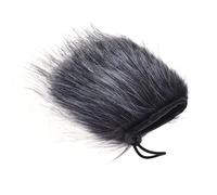 Akozon Parabrisas de Micrófono Peludo EY M24 para Stereo VideoMic Pro Protector de Viento de Piel Artificial 9 Cm X 5 Cm en Gris Blanco para una Mayor Claridad del Sonido