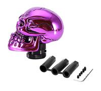 Akozon Perilla de cambio, Universal 8-12mm Car Skull Head Stick Caja de cambios Perilla de cambio Adaptador de engranaje de cambio Perilla de cambio colorida(Púrpura)