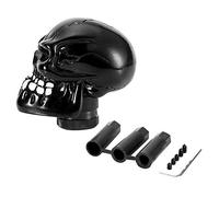 Akozon Perilla de cambio, Universal 8-12mm Car Skull Head Stick Caja de cambios Perilla de cambio Adaptador de engranaje de cambio Perilla de cambio colorida(Negro)