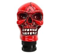 Akozon Perilla de Engranaje de Calavera Universal, de Palanca Manual con Cabeza de Calavera Roja para Coches, Diseño Punk, Ligero, Fácil de Instalar, Duradero