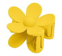 Akozon Pinza de Pelo de Mandíbula de Plástico con Forma de Flor con Dientes de Doble Bloqueo - Accesorio Decorativo de Horquilla Antideslizante (Limon Amarillo)