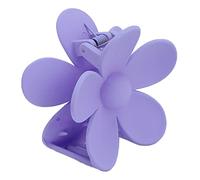 Akozon Pinza de Pelo de Mandíbula de Plástico con Forma de Flor con Dientes de Doble Bloqueo - Accesorio Decorativo de Horquilla Antideslizante (morado claro)
