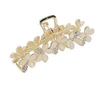 Akozon Pinzas para el Cabello de Aleación ABS, Pinzas para el Cabello Antideslizantes, Accesorios para el Cabello con Abrazadera de Mandíbula para Mujeres y Niñas (Modelo perla