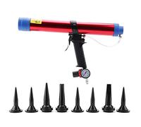 Akozon Pistola de calafateo de aire Neumática Pegamento de vidrio Sellado de pistola Pistola de aire 300~600ML Aplicador Encolado de vidrio Kit de mantenimiento de la ventana del coche