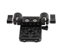 Akozon Placa de Batería de Montaje de Aluminio V de 15 Mm Premium 15 Mm con Orificios de Rosca M3 M4 1/4 3/8 Pulgadas para Accesorios de Cámara Mejorados de Montaje