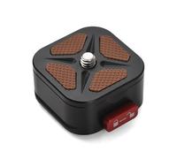 Akozon Placa de Liberación Rápida Trípode Placa QR Adaptador de Montaje de Cámara Configuración Rápida Tornillo de 1/4 Pulgadas Roscas de 1/4 Pulgadas y 3/8 Pulgadas Aleación de