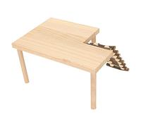 Akozon Plataforma de Escalada para Hámster, Plataforma de Actividades de Juego para Hámster de Madera Landsca de 2 Capas con Escalera