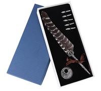 Akozon Pluma de Inmersión y 5 Pluma de Inmersión Antiguo Conjunto de Caja de Regalo Pluma de Caligrafía de Escritura 0.5mm (Stil 8 + 5 Stift + Stifthalter)