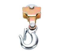 Akozon Polea de Bloque de Arranque 1 Tonelada 2200 Libras de Capacidad Bloque de Arranque de Alta Resistencia para Cuerda Sintética de Alambre Gancho de Ojo Giratorio de 3/8 Pulgadas