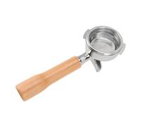 Akozon Portafiltro de café de Acero Desmontable, 58mm, con de Madera, Dos Boquillas para Nuova S (Estilo 2)