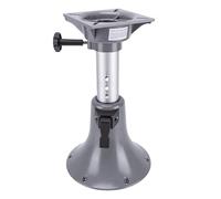 Akozon Poste de Soporte Asiento Ajustable con Base Montaje 5,3x5,3 Pulgadas, Pedestal Bloqueo Giratorio 360° posición 13,2 17,1 para Asientos Marinos y RV