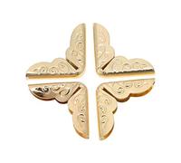 Akozon Protector de borde de esquina Decoración para libros metal Guardia de esquina 50pcs Libro Protector de esquina para Scrapebook Álbum de fotos vintage Diario(C086 Gelb)