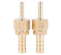 Akozon Púa de latón 4-8 mm Conexión de la púa del tubo de la manguera Reductor de cola reductor Adaptador de conector de enchufe Paquete de 2