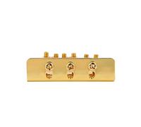 Akozon Puente de Guitarra Fijo Guitarras Eléctricas de Cigarro con Ajustes de Entonación y Altura - 3- Reemplazo, Puentes y (GOLD)