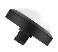 Akozon Pulsador LED de 100 Mm con Microinterruptor para Consolas de Juegos y Máquinas Expendedoras, Cubierta de Plástico Convexa Roja (100#-Blanco+Interruptor de Tres Patas+luz LED)