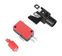 Akozon Pulsador LED de 100 Mm con Microinterruptor para Consolas de Juegos y Máquinas Expendedoras, Cubierta de Plástico Convexa Roja (100#-Rojo+Interruptor de Tres Patas+luz LED)