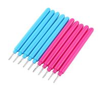 Akozon Quilling Pluma De Acero Para Herramientas De Papel Enrollador De Papel De Bricolaje Azul Rosa roja 10Pcs
