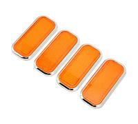 Akozon Reflectores 4 Piezas el Plastico Reflectores Rectangulares Adhesivos para Automóviles, Remolques, Motocicletas, Camiones, Barcos, Bicicletas Y Bicicletas(Galvanoplastia Naranja)