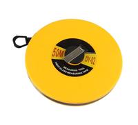 Akozon Regla de Medición de Fibra de Vidrio de 50 Metros, Herramientas de Cinta Métrica Larga, Cinta Métrica en L, Regla de Medición de Fibra de Vidrio de 160 Pies/50 M para Construcción,