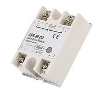 Akozon Relé de Estado Sólido Industrial DCAC SSR80DD 80A 332VDC a 5200 VDC, SSR 80DD 80A 5 25MA 3 32V DC a 5 60V DC, Normalmente Abierto, Automático