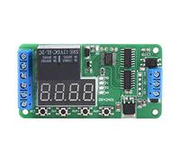 Akozon Relé Temporizador Multifuncional Interruptor de Control de Tiempo de Doble Canal DR42A01 12V