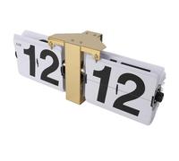 Akozon Reloj Abatible Automático - Reloj de Escritorio y Pared Abatible Digital Retro - Diseño Mecánico Elegante, Pantalla Fácil de Leer, Funciona con Pilas, Formato de 12 Horas (Gold)