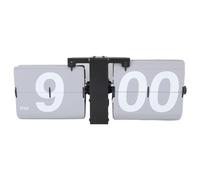 Akozon Reloj Abatible - Reloj de Escritorio Abatible Automático Digital Retro Mecánico con Pilas de Acero Inoxidable de PVC para Sala de Estar, Dormitorio y Oficina - Diseño Fácil de Leer y (Negro