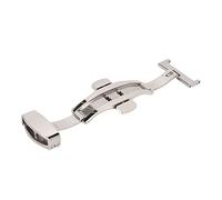 Akozon Reloj de Acero Inoxidable Plateado, Cierre Desplegable, Hebilla de Reloj Ergonómica de Alto Acabado, Relojero de Repuesto (18)