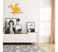 Akozon Reloj de Pared de Forma de Copa de Acrílico de Bricolaje - Reloj de Tiempo de café de Silencio Moderno con Números Huecos - Pegatina de Pared de Espejo Deco para Casa, Oficina, Aula,
