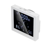 Akozon Reloj de Pared Impermeable de 5 Pulgadas con Temporizador Digital, Alarma, Pantalla de Temperatura y Humedad para Baño y Hogar (White)