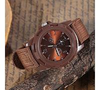 Akozon Reloj de Pulsera Analógico Electrónico con Correa de Nailon Negro (Café SWI)