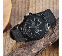 Akozon Reloj de Pulsera Analógico Electrónico con Correa de Nailon Negro (SWI Negro)