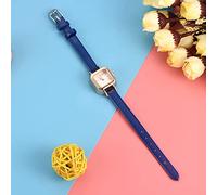 Akozon Reloj de Pulsera Femenino de Moda de Cuarzo con Pantalla Analógica y Correa de PU Marrón (Azul Profundo)