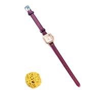 Akozon Reloj de Pulsera Femenino de Moda de Cuarzo con Pantalla Analógica y Correa de PU Marrón (Purple)