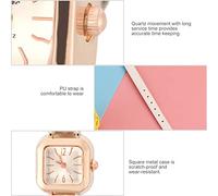 Akozon Reloj de Pulsera Femenino de Moda de Cuarzo con Pantalla Analógica y Correa de PU Marrón (White)