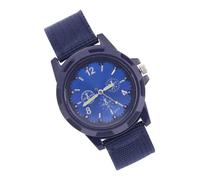 Akozon Reloj de Pulsera Militar Analógico Electrónico con Caja de Aleación Redonda y Correa de Nailon - Reloj de Pulsera Informal Verde Militar (Blue)