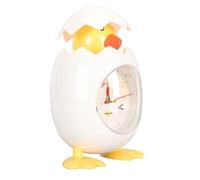 Akozon Reloje de Pollo con Cáscara de Huevo de Dibujos Animados, Lindo Despertador de Escritorio para Estudiantes, de Estudiante Multifuncional para Dormitorio, Decoración de Cabecera (WHITE)