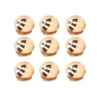 Akozon Remaches de Champiñones de 10 Mm 100 Sets de la Cabeza Redonda de Remolinos de Aleación de Semicírculo para Bolsas, Zapatos y Acabado Electrochelante de Moda Punk (GOLD)