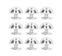Akozon Remaches de Champiñones de 10 Mm 100 Sets de la Cabeza Redonda de Remolinos de Aleación de Semicírculo para Bolsas, Zapatos y Acabado Electrochelante de Moda Punk (SILVER)