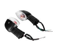Akozon Reminnbor 2PCS Motocicleta Luz de señal de Ámbar/Color transparente Motocicleta Luz diurna Luz intermitente Accesorios para YZF R1 R6 FZ1 FZ6 XJ6(white)