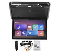 Akozon - Reproductor de DVD de techo para coche (19 pulgadas, monitor abatible, televisor de techo HDMI) compatible con el mando a distancia para Android 9.0 y golpea la pantalla superior (Negro)