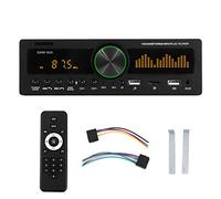 Akozon Reproductor MP3 para Coche, 1 DIN Reproductor de Audio MP3 Bluetooth Visualización de Pantalla Dual con Soporte de Control Remoto para Control por Voz SWM - 80a SWM - 80B(Posicionamiento)