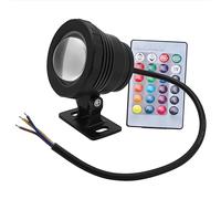 Akozon RGB LED Subacuático, Lámpara Al Aire Libre Multicolora de la Prenda Impermeable de la Luz Negra de la CA DC 12V del Jardín (aluminio recubierto de plástico negro)