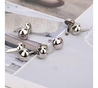 Akozon Riveras de Decoración en Forma de Hongo de 100 Pcs Accesorios de Bricolaje para Bolsas, Zapatos, Sombreros y Ropa (plata de 10 mm)