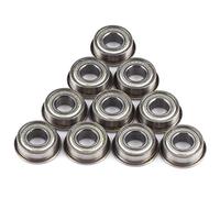 Rodamiento de Bolitas de Akozon, 10pcs F686ZZ Mini rodamientos de Brida Blindados Blindados de Acero del Metal Doble 6 * 13 * 5m m